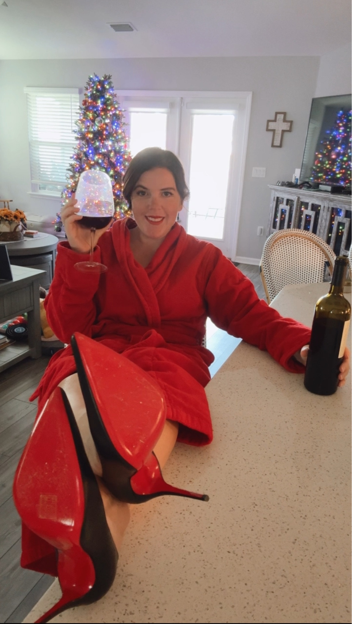 This is what happens when you spend all of your holiday outfit money on the shoes! 😍

Fun fact…you can grab this Victoria’s Secret robe for $35 right now! It is a perfect gift for the ladies in your life  

#LTKHoliday #LTKSeasonal #LTKootd