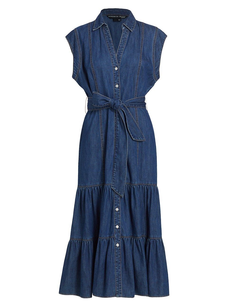 Arnetta Belted Denim Midi-Dress | Saks Fifth Avenue