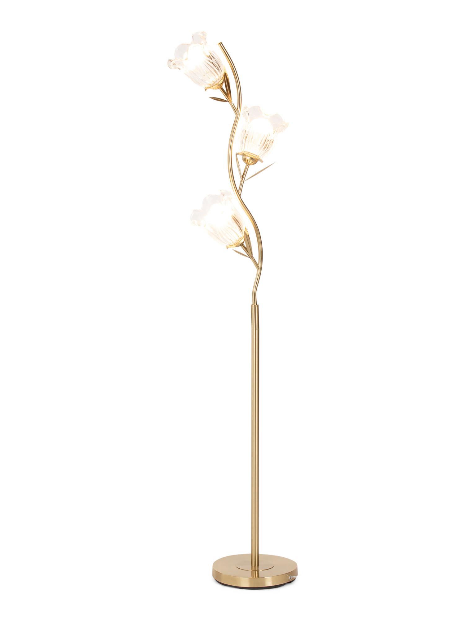 65in 3 Glass Flower Light Floor Lamp | Marshalls