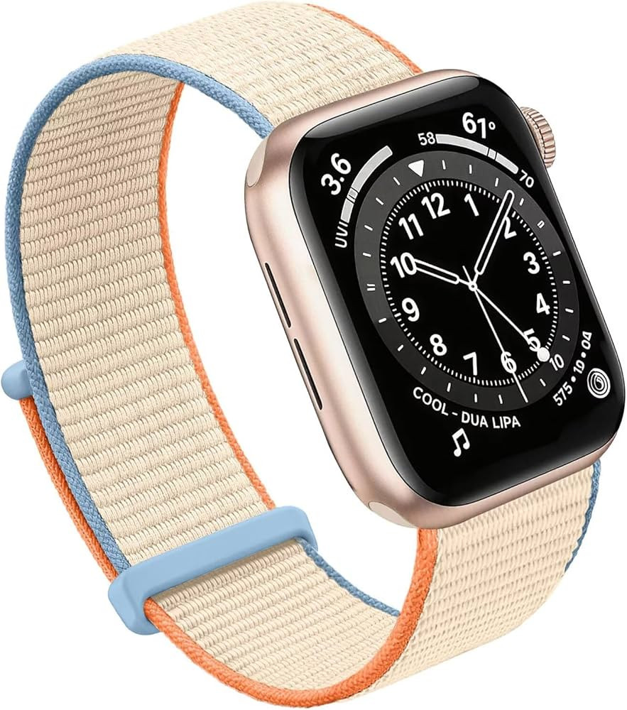 Compatible with Apple Watch Bands Women Men 46MM 45MM 44MM 42MM 41MM 40MM 38MM,Nylon Sport Loop S... | Amazon (US)