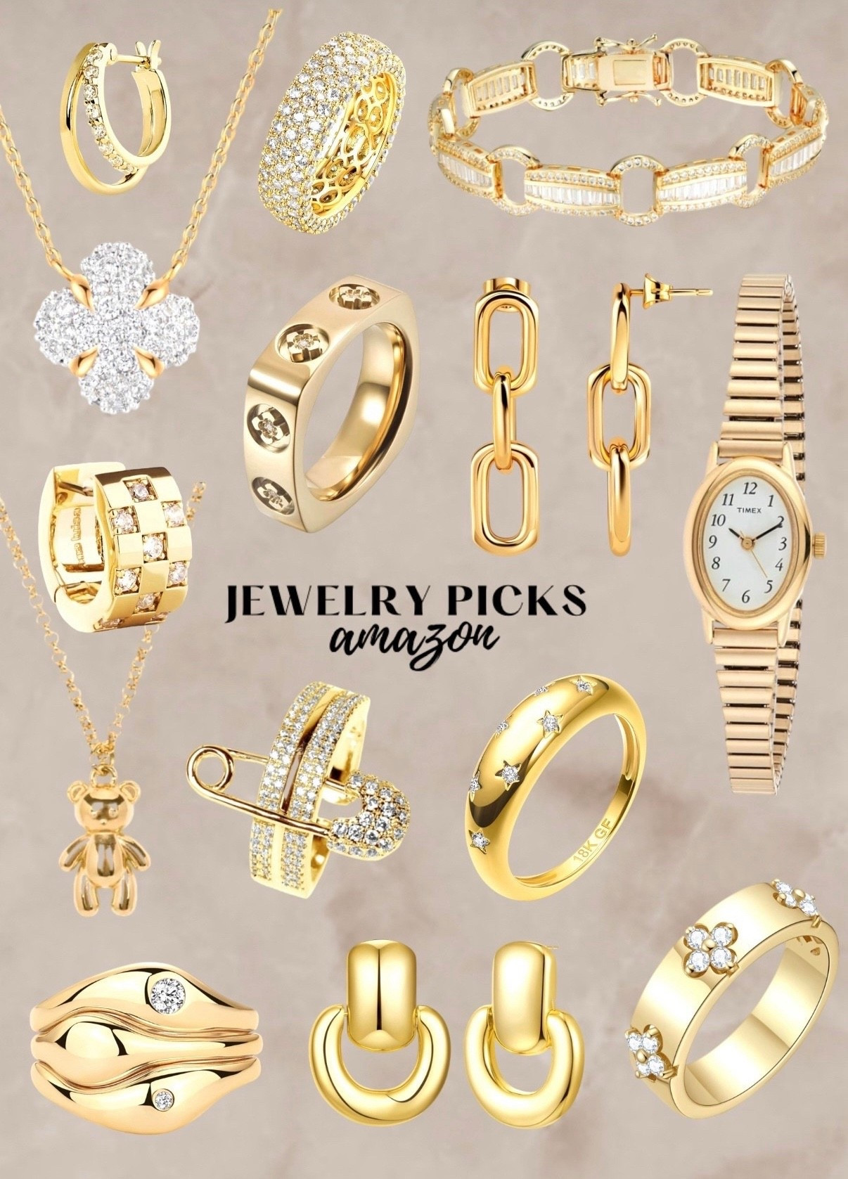 gold earrings.  amazon gold jewelry 