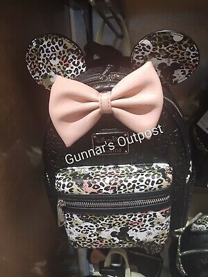 Disney Parks Animal Kingdom Safari Mickey Ear Pink Bow Backpack Loungefly NWT  | eBay | eBay US