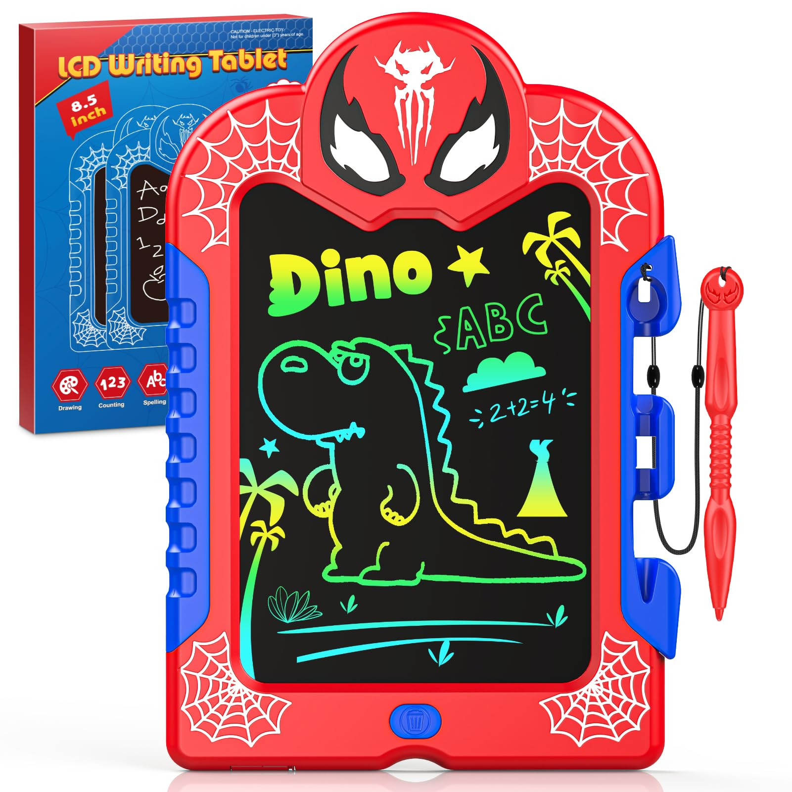 LCD Writing Tablet for Kids: Spidolapse Colorful Doodle Board & Drawing Pad Halloween Travel Toys... | Amazon (US)