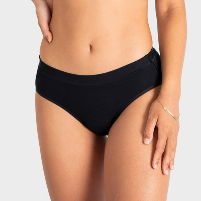 Saalt Heavy Absorbency Briefs Super Soft Modal Comfort Leak Proof Women's Period Underwear - Volcanic Black - XL | Target