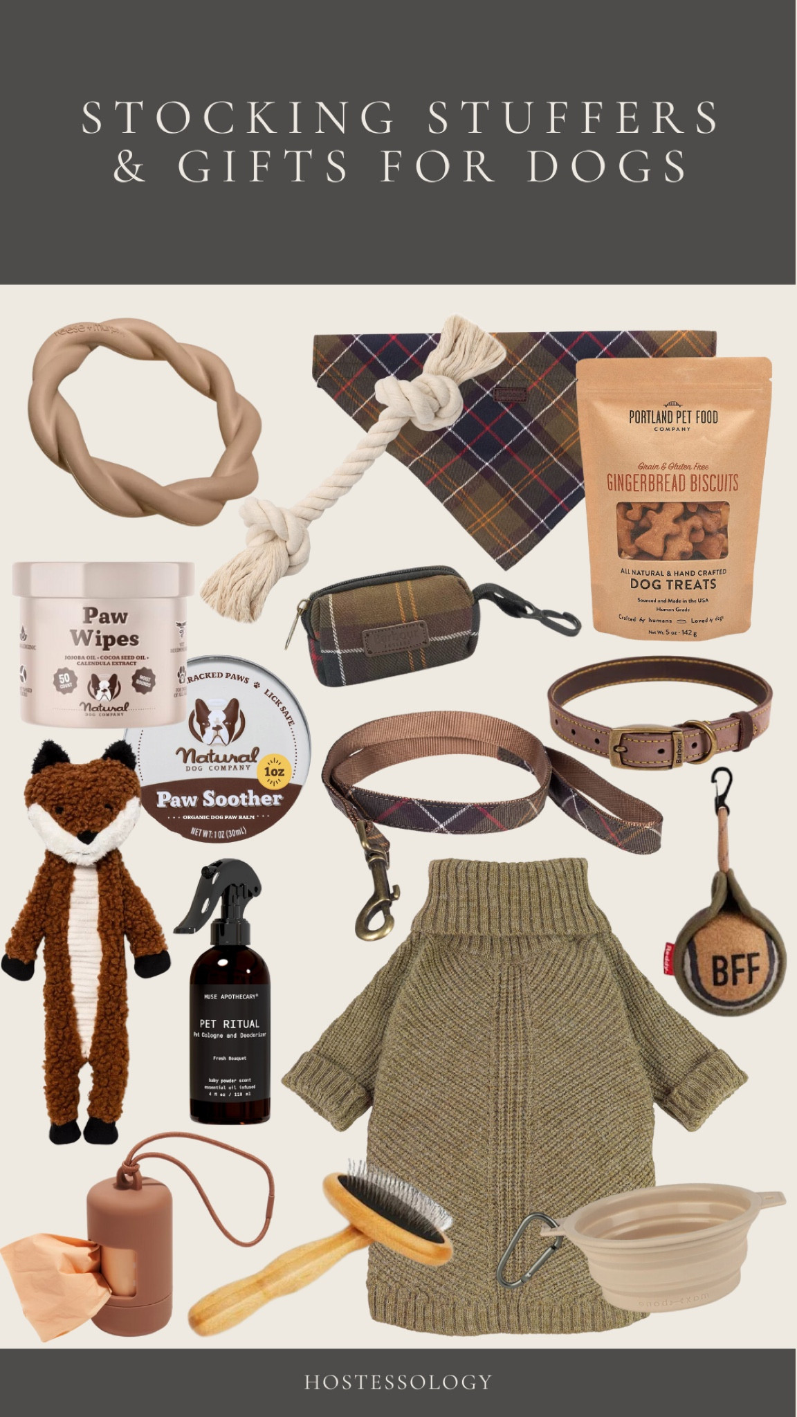 Stocking stuffers & gifts for dogs 🤎🐾🌲 including a sweater, leash, collar, paw care, toys, bandana, travel water dish, & gingerbread treats 🦴

#LTKFindsUnder50 #LTKHoliday #LTKGiftGuide