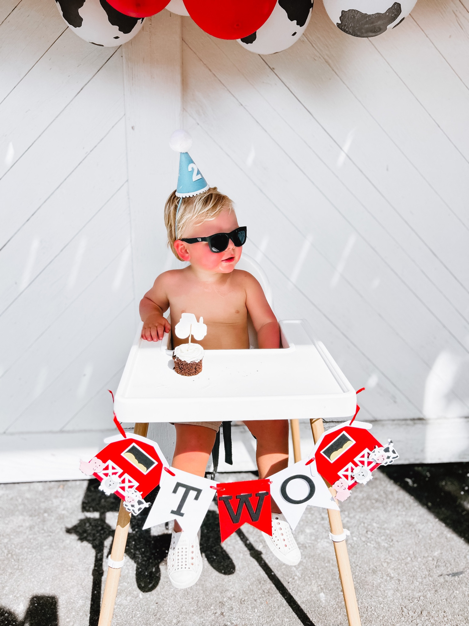 Oink, Cluck, Moo Easton is turning two! 
Farm birthday theme 🐮 


Baby birthday, toddler birthday, baby Farm birthday theme, toddler farm birthday theme, highchair banner, birthday hat, balloon banner

#LTKkids #LTKbaby