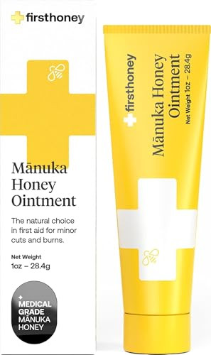 First Honey Wound Healing Ointment [ 1oz - 28.4g ] | 100% Active Leptospermum | Fast Relief & Skin Repair | Manuka Honey from New Zealand | Antibiotic Free Burn Care, Scar Gel, Dressing Aid | Amazon (US)