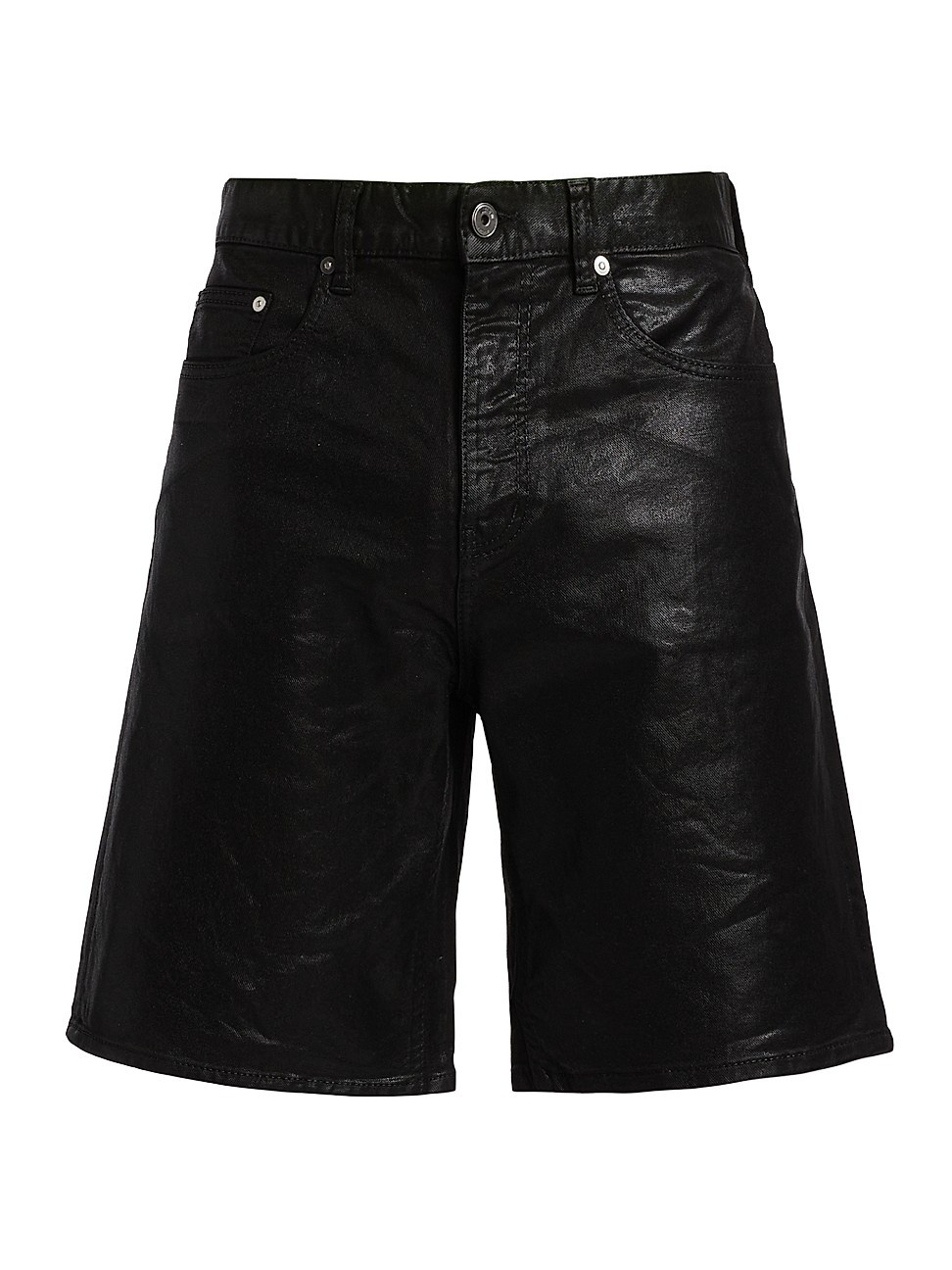 Coated Black Denim Shorts | Saks Fifth Avenue