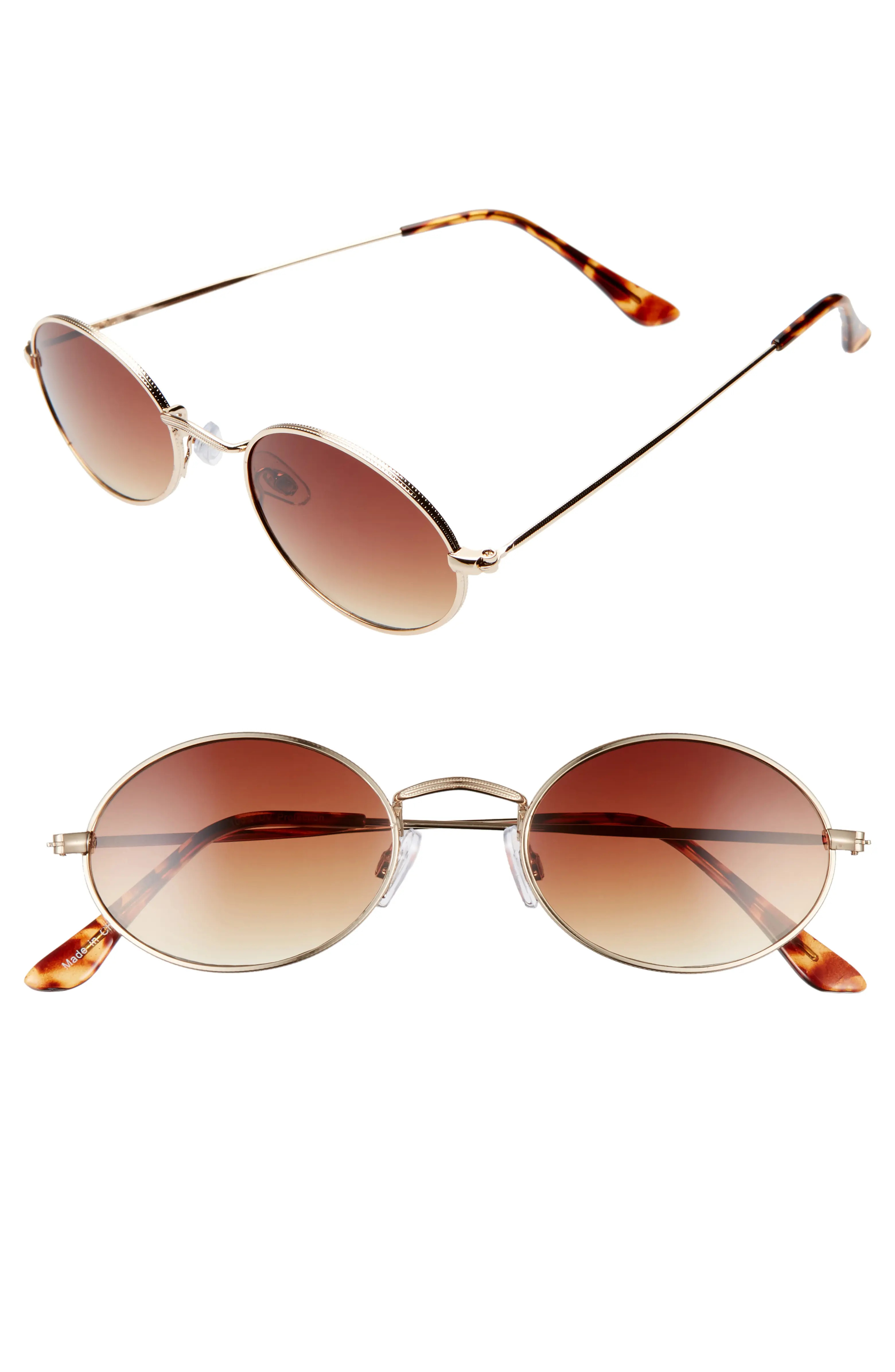 50mm Narrow Round Sunglasses | Nordstrom