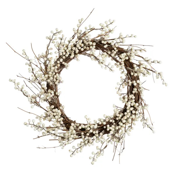 Artificial White Berry Wreath | Dunelm (migrated)