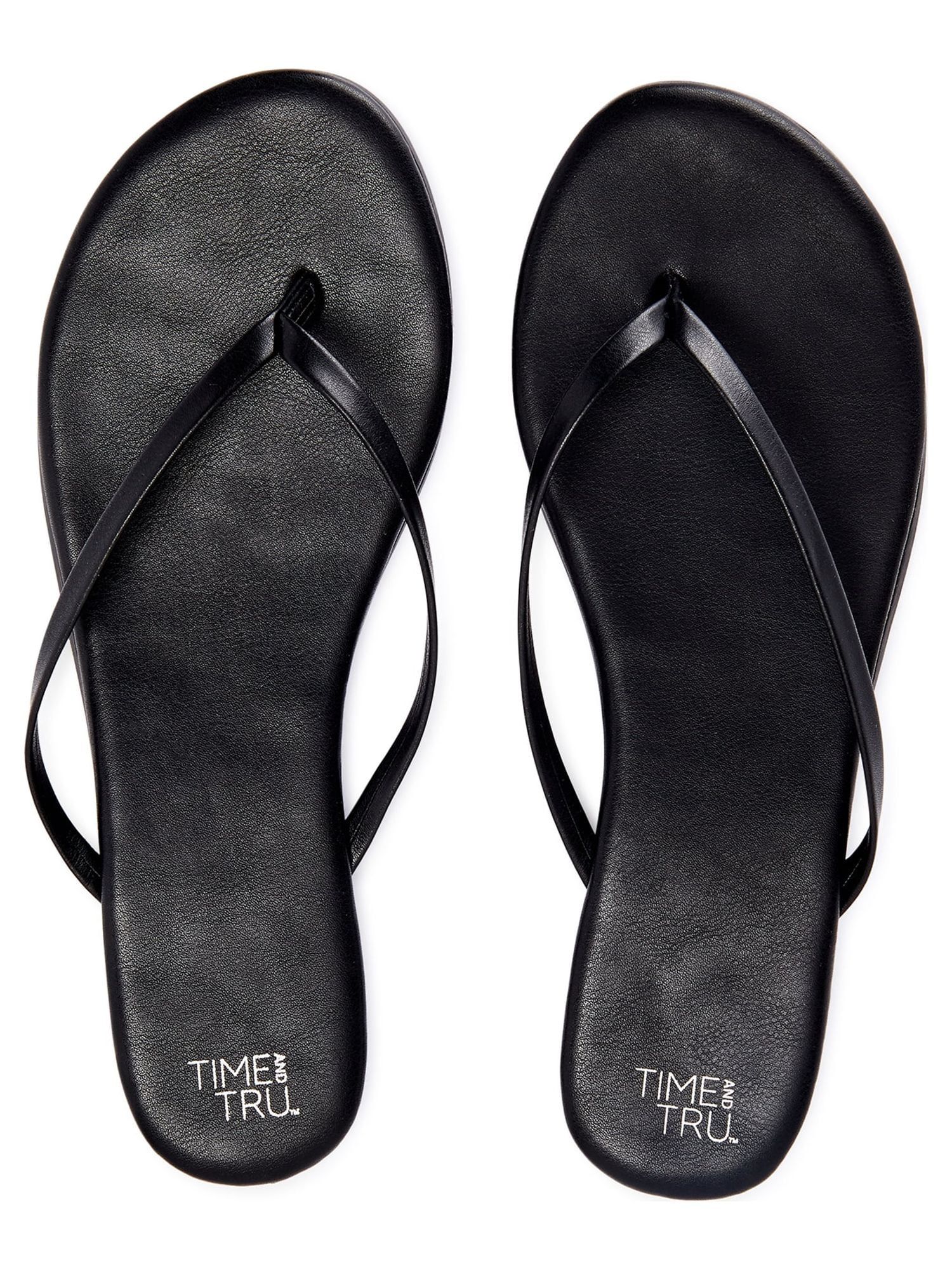 Time and Tru Women's Barely There Thong Sandals, Wide Width Available - Walmart.com | Walmart (US)
