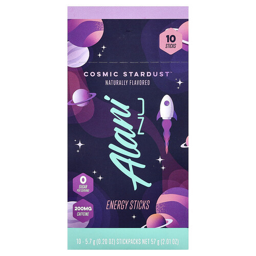 Alani Nu, Energy Sticks, Cosmic Stardust™, 10 Stickpacks, 0.2 oz (5.7 g) Each | iHerb