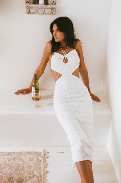 Fernanda Midi Dress - White | SABO SKIRT (Global)