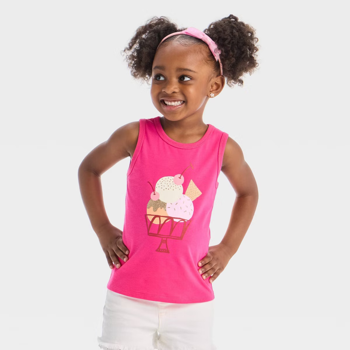 Toddler Girls' 'Ice Cream Parfait' Graphic Tank Top -Shirt - Cat & Jack™ Pink | Target