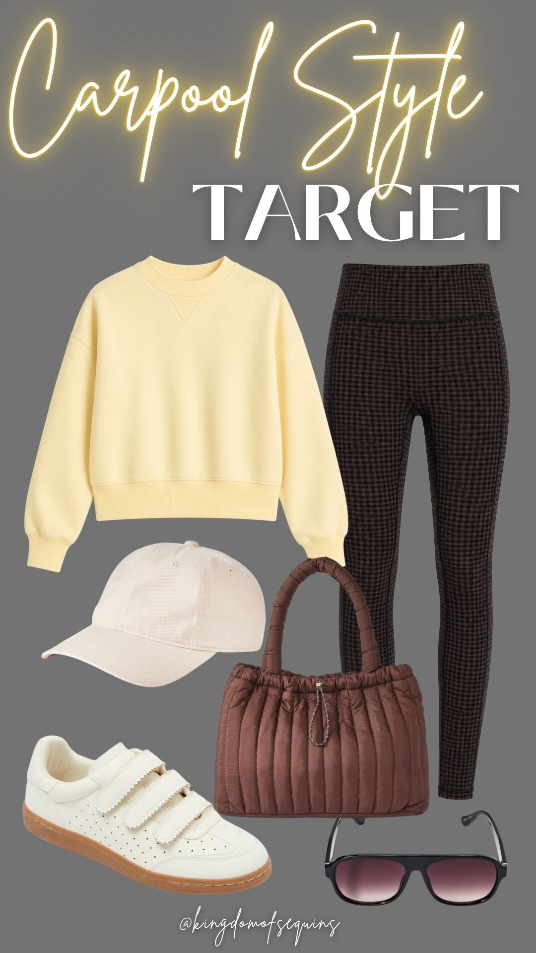 Gingham brown leggings and a cozy pullover for the perfect carpool style. All from Target 🎯 💛

#LTKootd #LTKmomlife #LTKgrwm