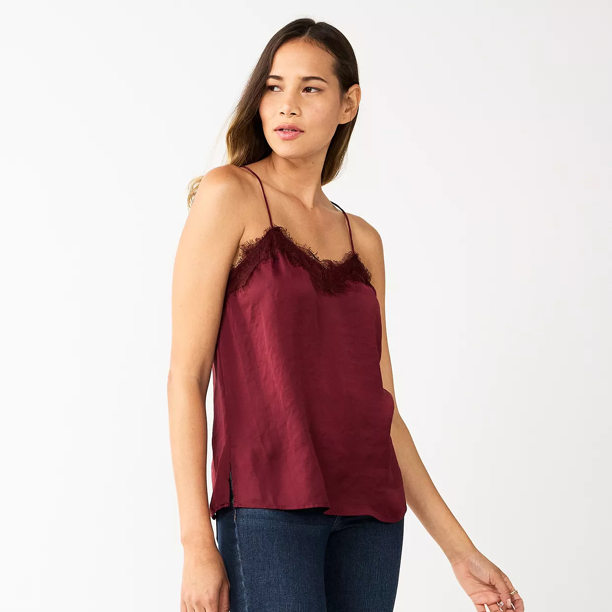 Women's Nine West Lace Trim Cami | Kohl's