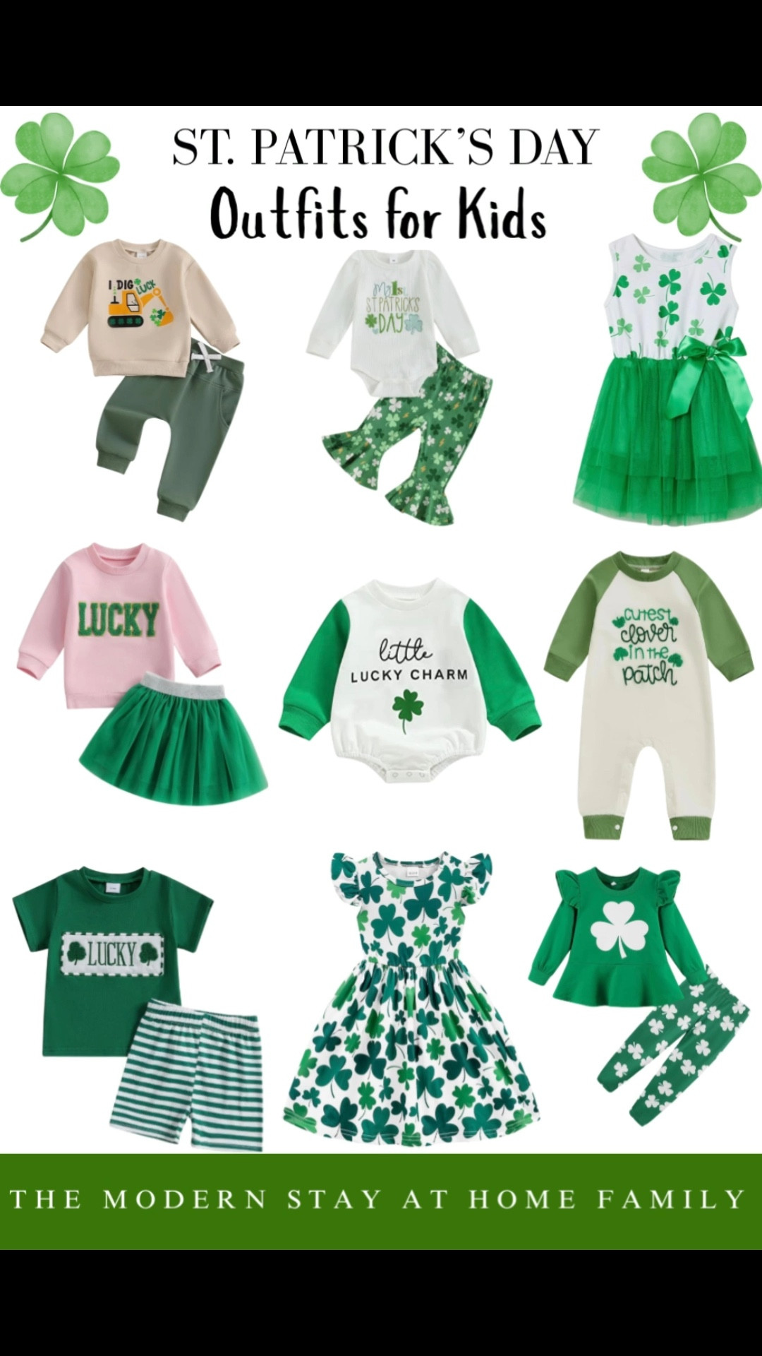 Getting the kids ready for St. Patrick’s Day with the cutest festive outfits that are comfy, playful, and perfect for school parties, parades, and family celebrations. From green graphic tees and shamrock prints to cozy sweaters, leggings, dresses, and matching accessories, these St. Patrick’s Day kids outfits are easy to mix and match while keeping little ones comfortable all day. Perfect for toddlers, little kids, and big kids who want to celebrate in style without sacrificing comfort.

st patricks day kids outfits st patricks day toddler clothes st patricks day outfits for kids green kids outfits shamrock kids shirt st patricks day dress for girls st patricks day shirt for boys festive kids clothing holiday outfits for kids march holiday outfits school party outfits for kids cute kids outfits comfortable kids clothes kids graphic tees seasonal kids fashion matching sibling outfits kids holiday style spring kids outfits st patricks day family outfits lucky day kids clothes

#LTKKids #LTKBaby #LTKSeasonal