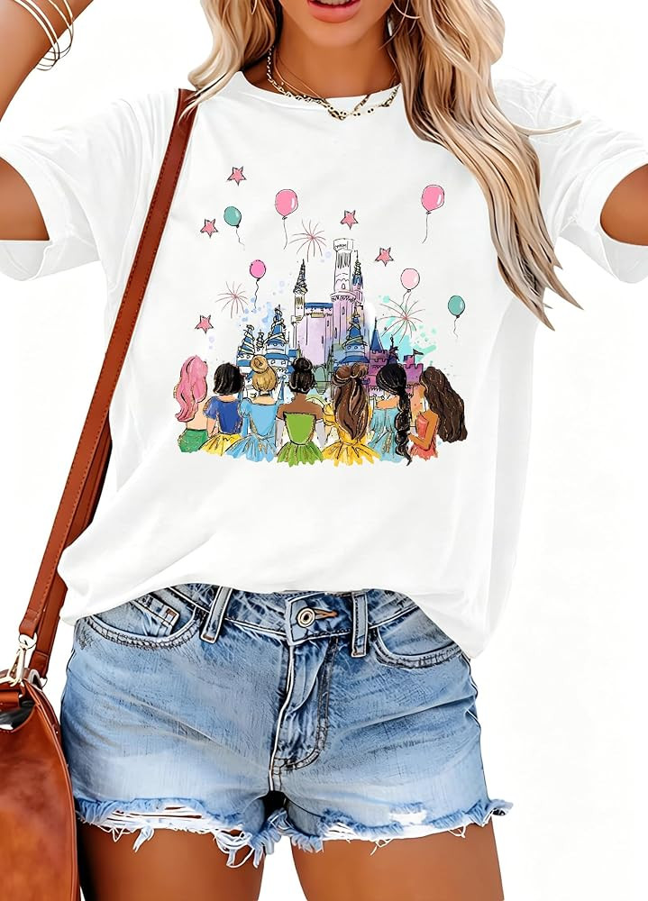 Magical Shirt for Women: Magic Kingdom Princess Tshirt Princess Shirt Family Vacation Trip Tee | Amazon (US)