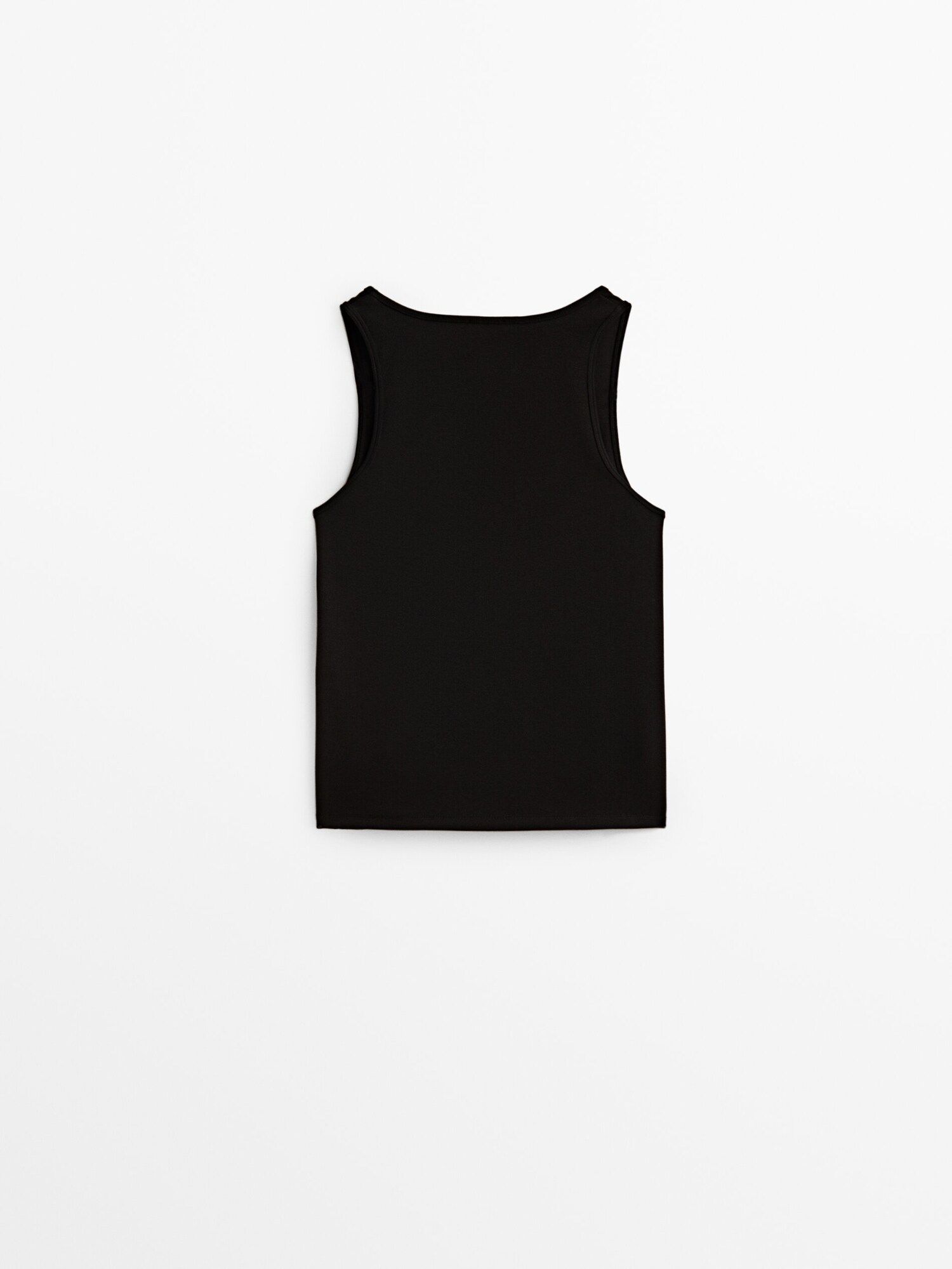 Sleeveless cotton T-shirt | Massimo Dutti (US)