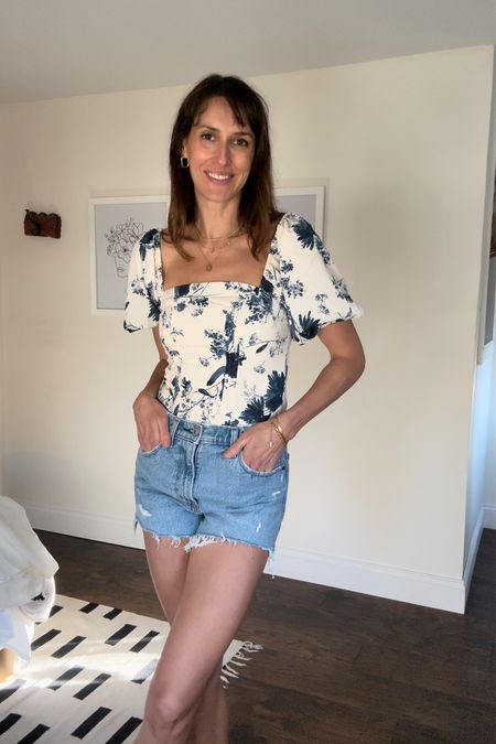 Obsessed with this floral top 😍 so pretty.
Dress up for an event or pair with denim shorts for a more casual spring time outfit. Completely elevates your look!!!
Denim shorts are a little short for my preference but still very cute. Linking exact pair plus my all time fave shorts.


#LTKsalealert #LTKfindsunder100 #LTKSpringSale