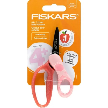 Fiskars 5" Pointed-Tip Kids Scissor Ages 4-7, Ballerina | Walmart (US)