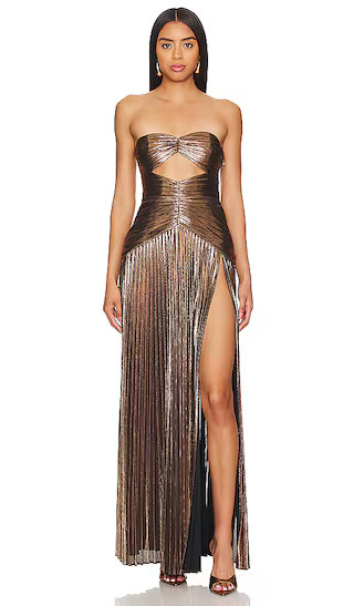 Mallory Dress in Bronze | Revolve Clothing (Global)
