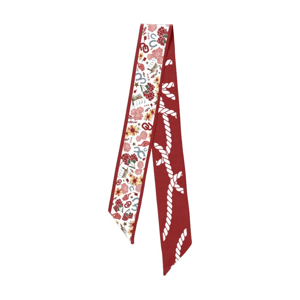 Oklahoma Sooners Twilly Scarf | Saturday Silks