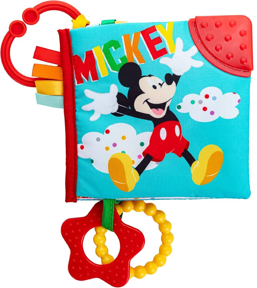 Kids Preferred Disney Baby Mickey Mouse Colorful Crinkle Soft Book with Teething Corner and On-Th... | Amazon (US)