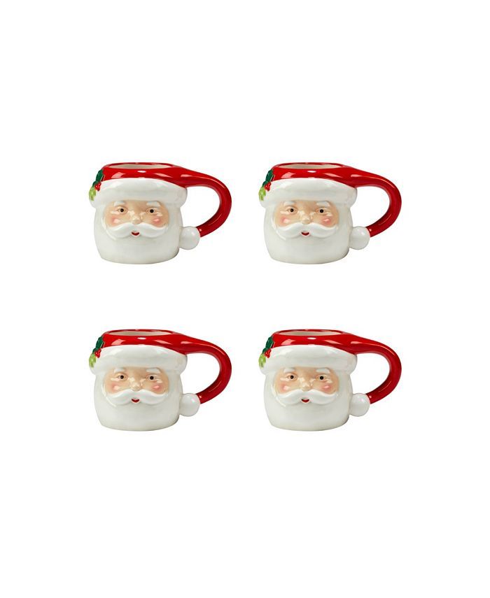 Certified International Holiday Magic Santa 4 Piece 3D Mug Set & Reviews - Dinnerware - Dining - ... | Macys (US)