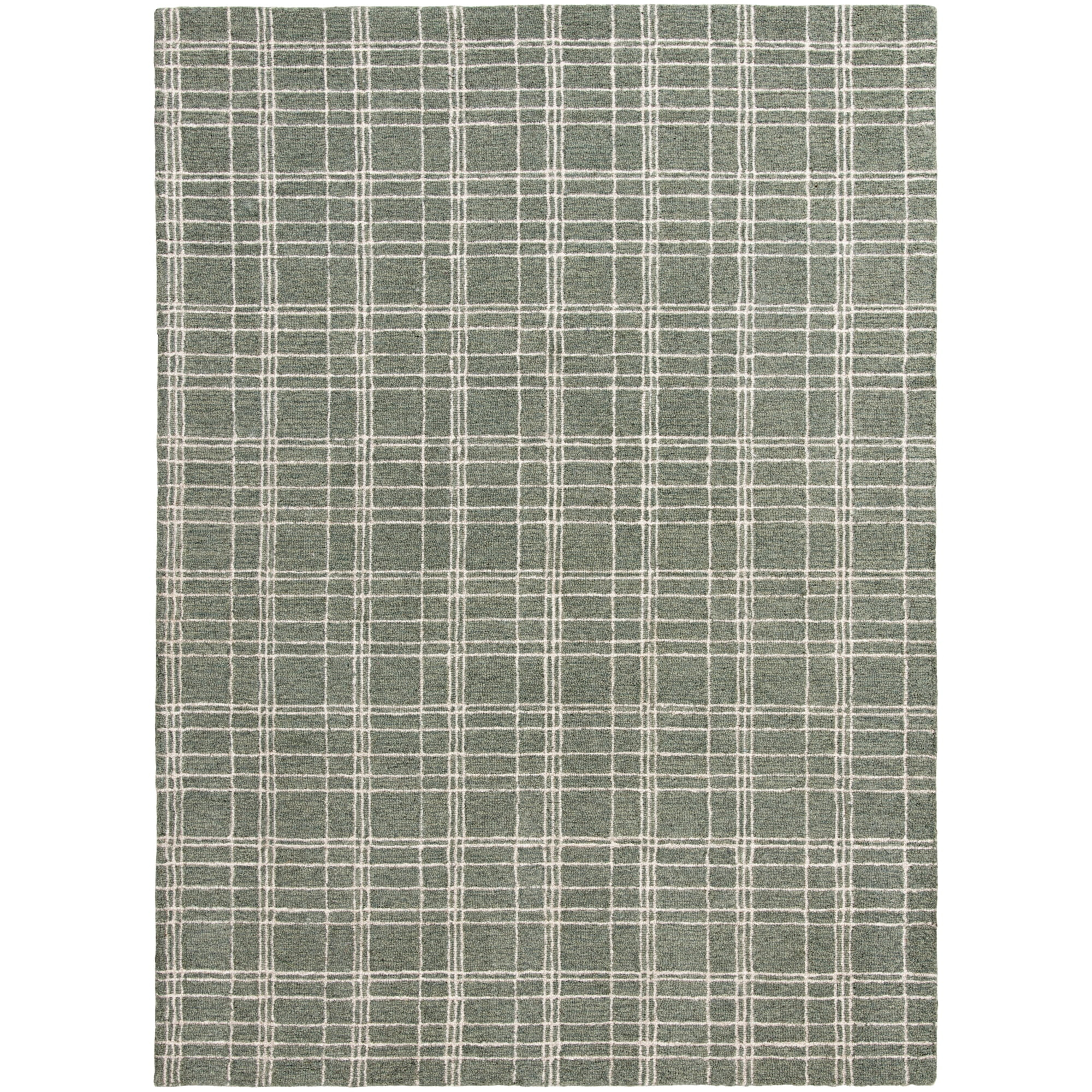 Better Homes & Gardens Green Plaid Wool Indoor Area Rug, 7'10"x9'10" | Walmart (US)
