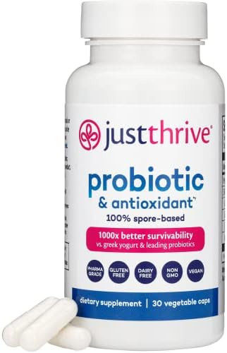 Just Thrive: Probiotic & Antioxidant - Vegan Proprietary Probiotic Blend - 30-Day Supply - 100-Pe... | Amazon (US)