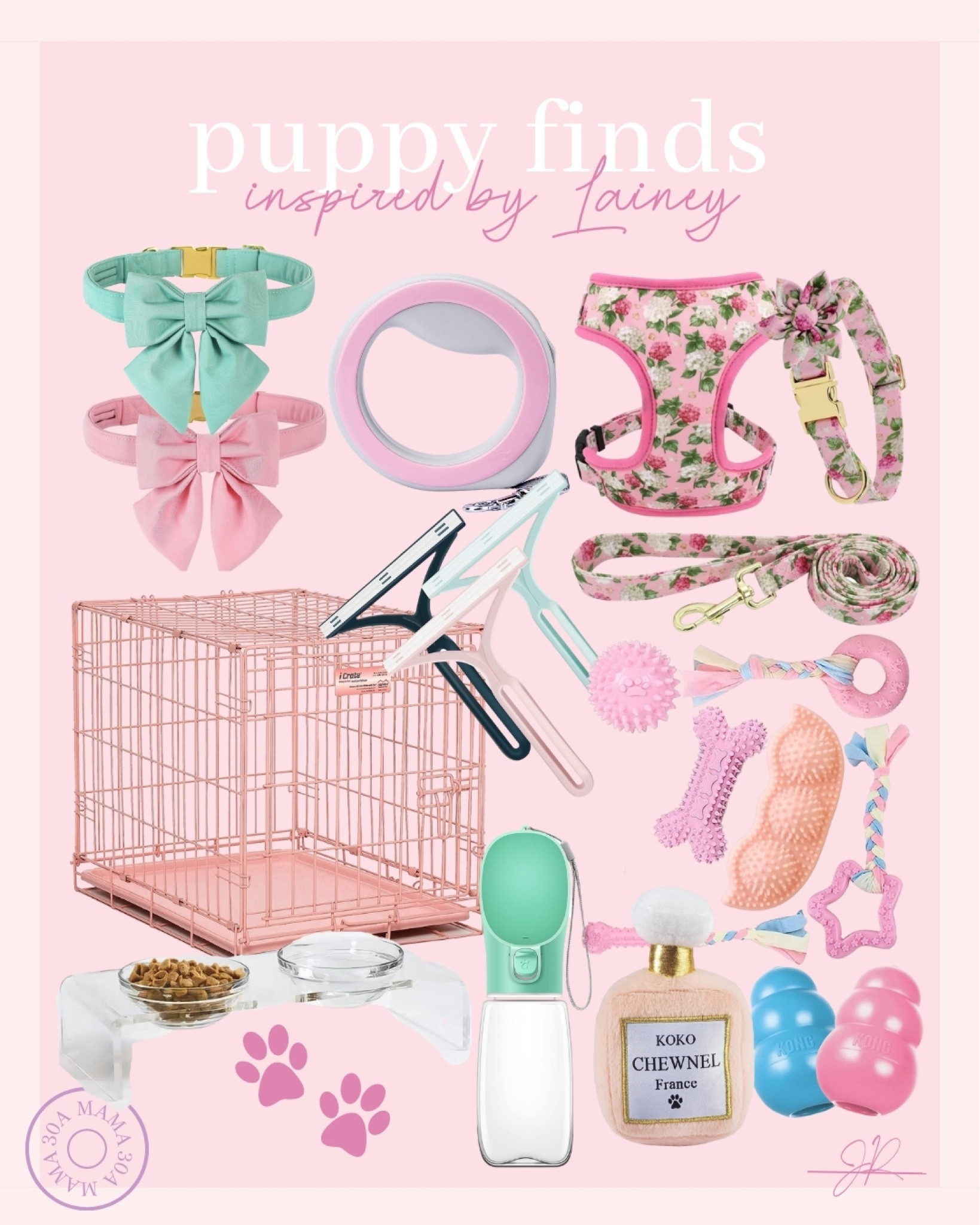 Puppy finds
Amazon puppy dog finds
Dog essentials
Pastel dog and puppy gear 
Pink puppy crate and bow tie collar 
Dog toys
Loveshackfancy dupe dog harness


#LTKunder50 #LTKFind #LTKfamily