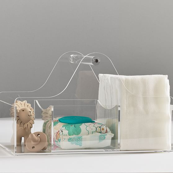 Acrylic Storage Diaper Caddy, Medium, WE Kids | West Elm (US)
