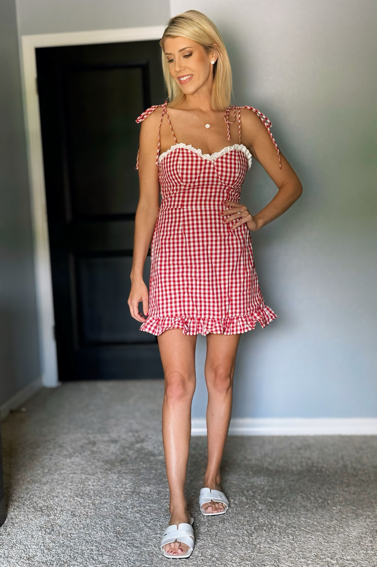 Fits TTS. Good fabric 

#LTKStyleTip #LTKSummerSales