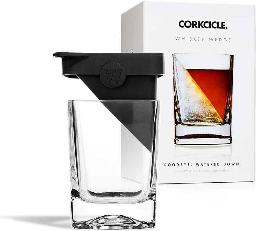 Corkcicle Premium Whiskey Wedge Old Fashioned Glass with Silicone Mold, 9 oz – Perfect for Chil... | Amazon (US)