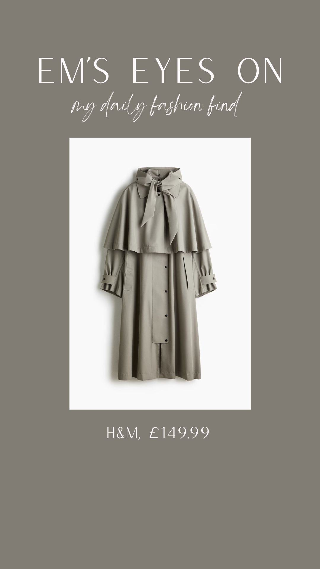Em’s eyes on, my daily fashion find
This H&M waterproof, windproof, breathable jacket that can be styled multiple  ways  

#LTKeurope #LTKautumn #LTKuk