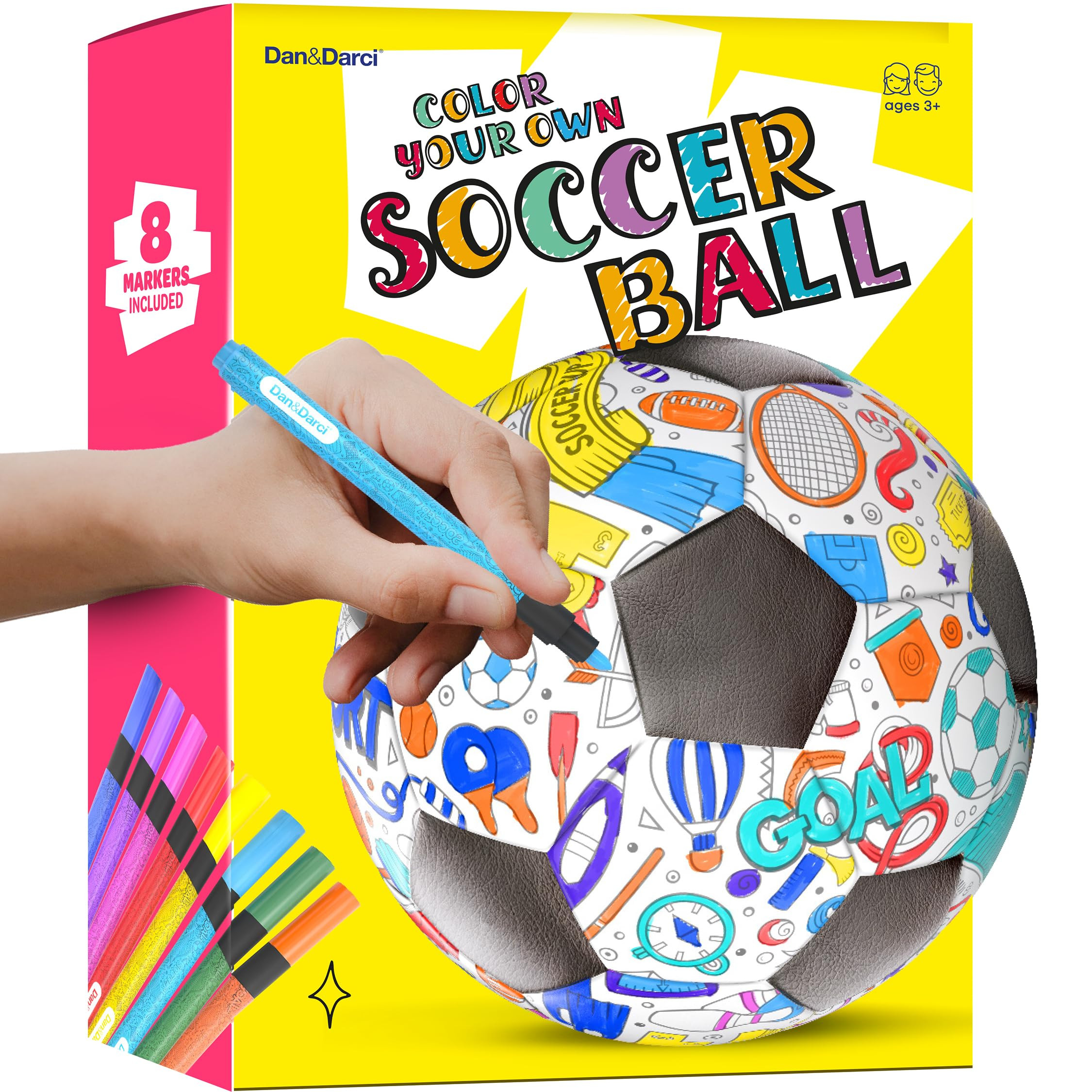 Soccer Ball Coloring Kit for Kids - Soccer Gifts for Girls & Boys - Sports Gifts - 3 4 5 6 7 8 Ye... | Amazon (US)