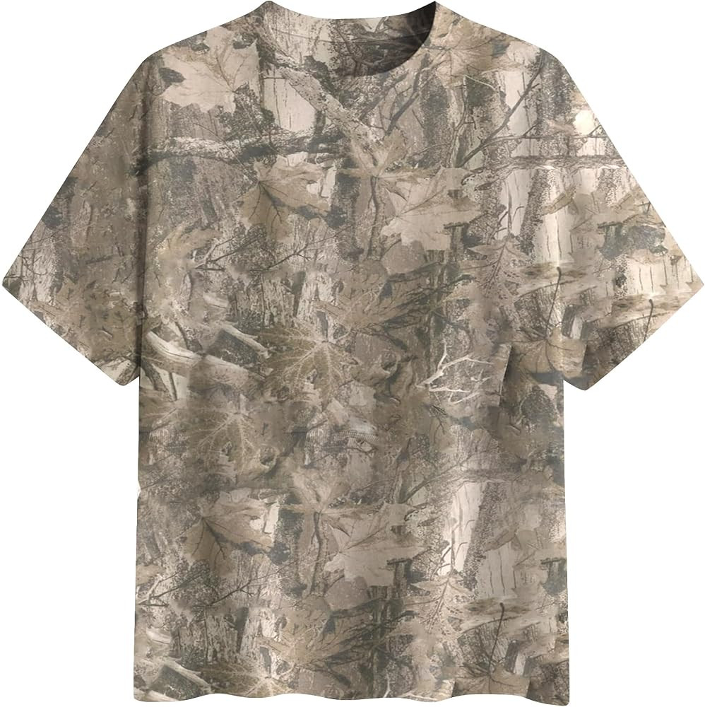 Oversized Camo T Shirts for Women Men Maple Leaf Short Sleeve Camo Tee Shirt Summer Casual Graphi... | Amazon (US)