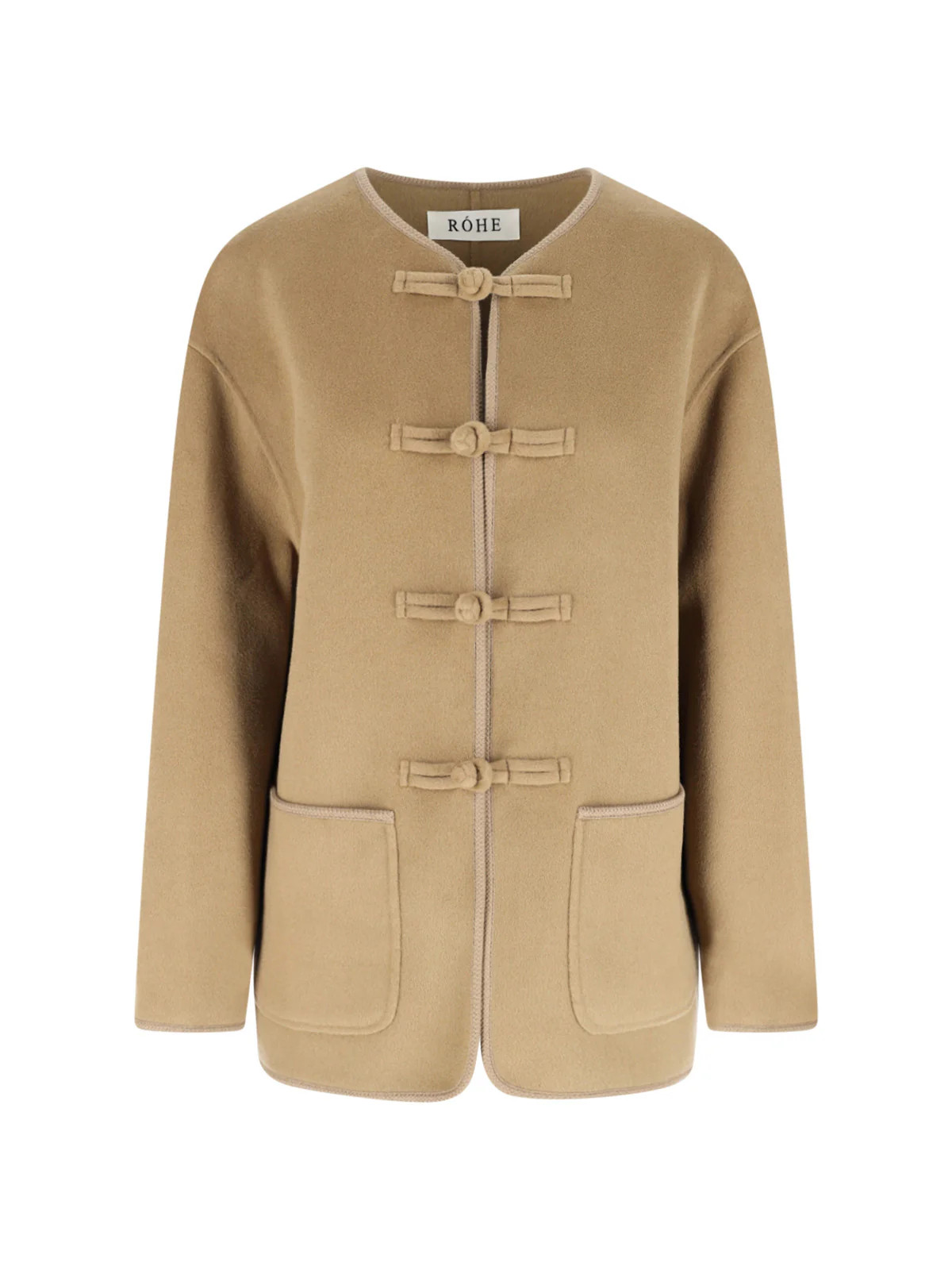 Marie" Jacket In Brown Wool And Cashmere | Shop Simon