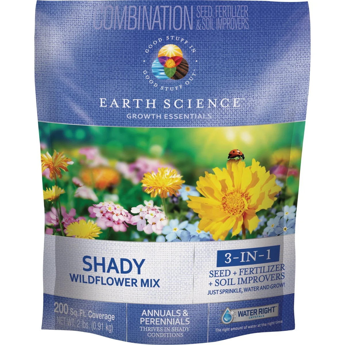 Earth Science All-In-One 2 Lb. 200 Sq. Ft. Coverage Shady Wildflower Seed Mix | Walmart (US)