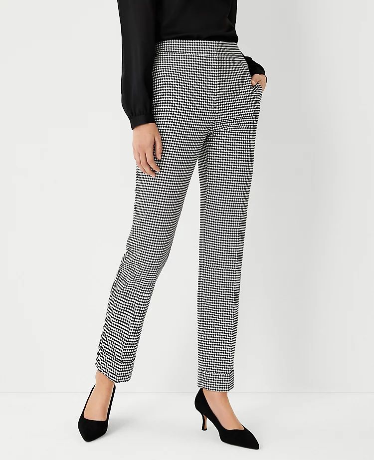The High Waist Everyday Ankle Pant in Houndstooth | Ann Taylor (US)