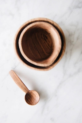 Roan Iris Wild Olive Wood Cream & Sugar Set | Anthropologie (US)