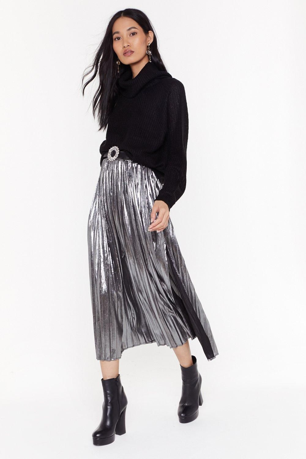 Space Age Babe Metallic Midi Skirt | NastyGal (US & CA)