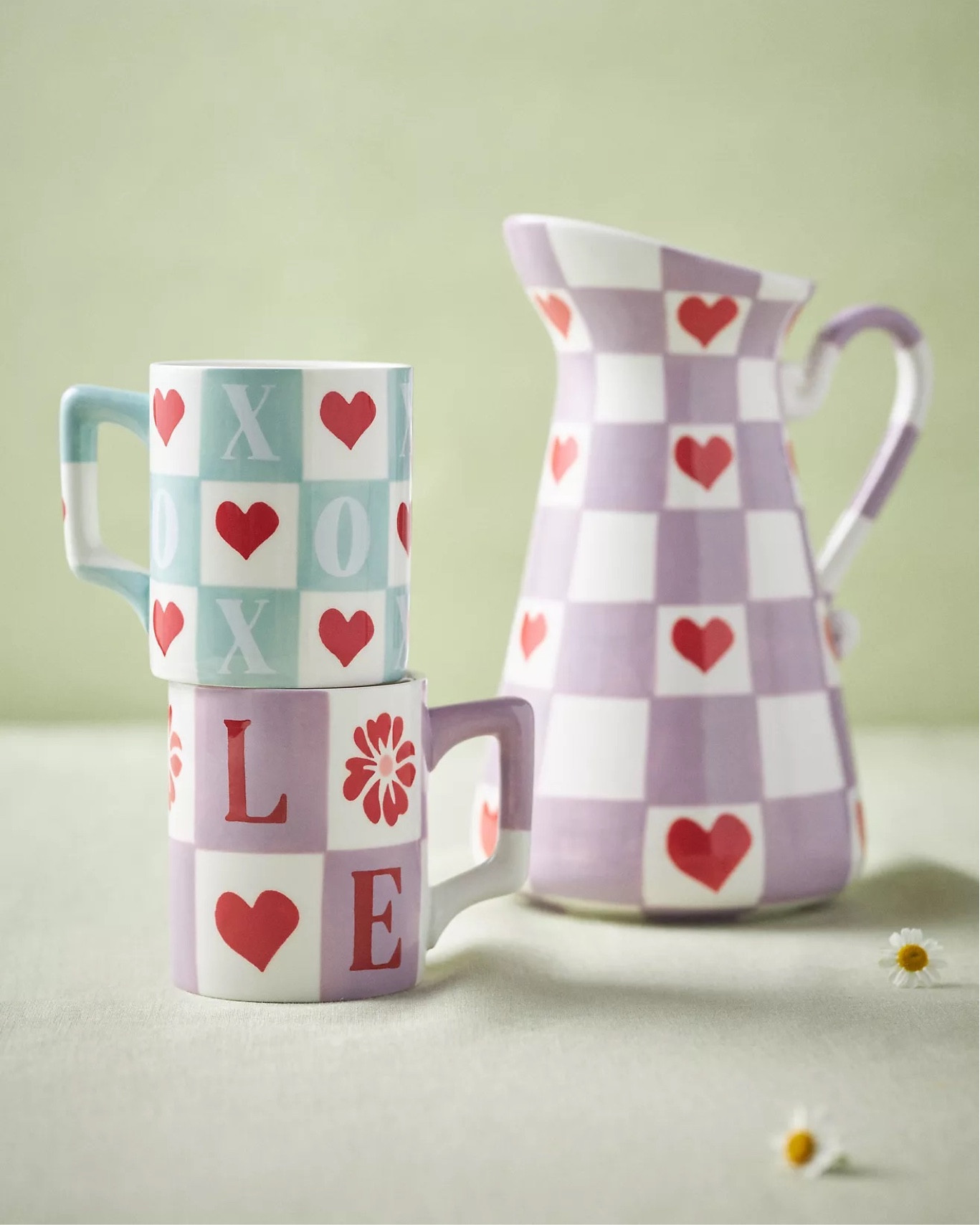 Pour some love into your morning or brunch with these endearing Vaisselle hand-painted mugs and pitcher. They feature lustrous colors and playful designs that are perfect for Valentine’s Day. They would also be a sweet wedding gift for newlyweds or a delightful housewarming gift.

#LTKSeasonal #LTKhome #LTKwedding