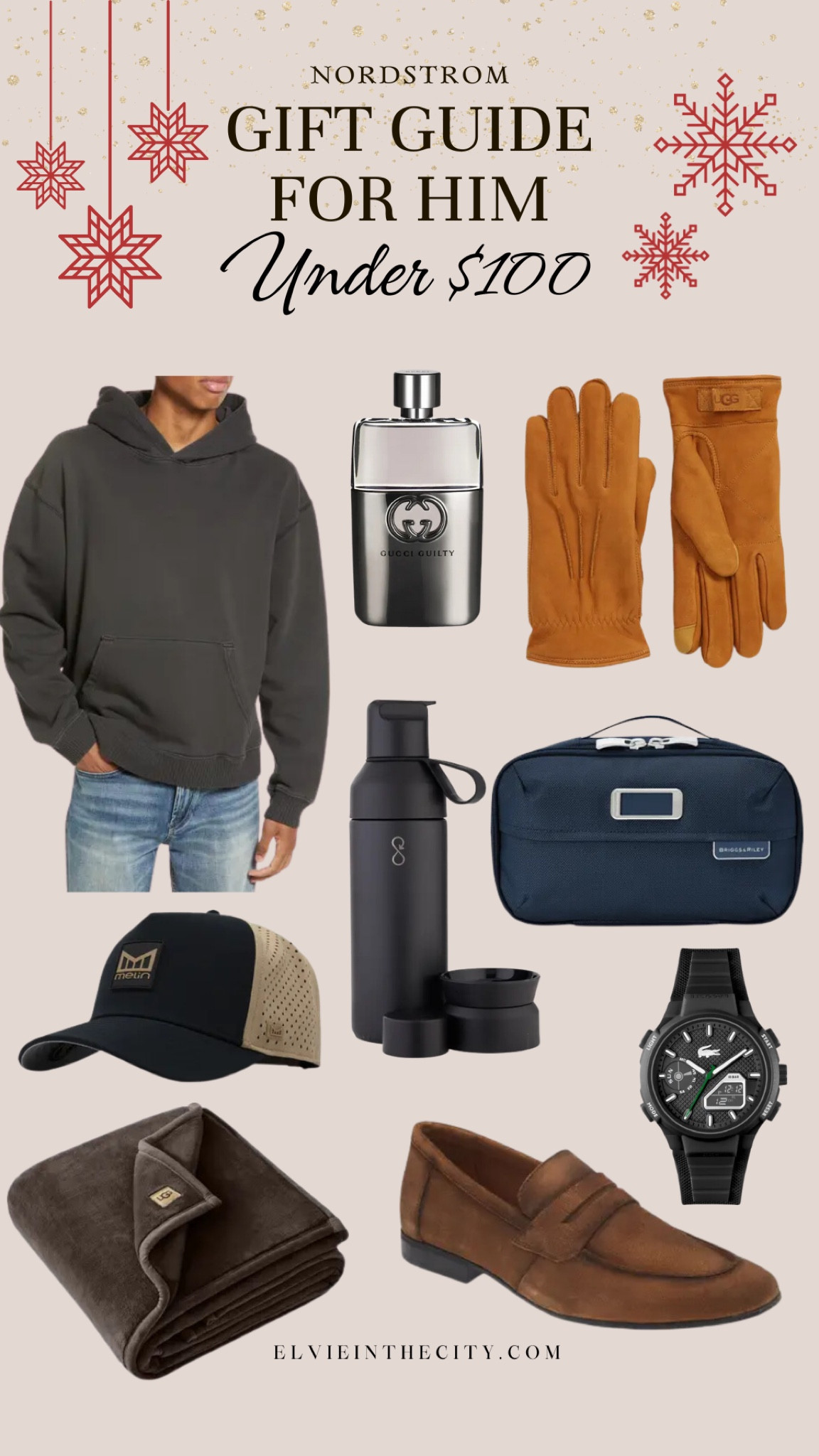 This gift guide for him from Nordstrom includes gifts under $100, such as an Elwood hoodie, Gucci cologne, an Ocean Bottle and lid set, a Briggs & Riley travel bag, a Melin hat, Ugg blanket, penny loafers, and a Lacoste watch.

Gifts for men, gifts for dad, gift guide, gifts for grandpa, gifts under 100

#LTKFindsUnder100 #LTKGiftGuide #LTKMens