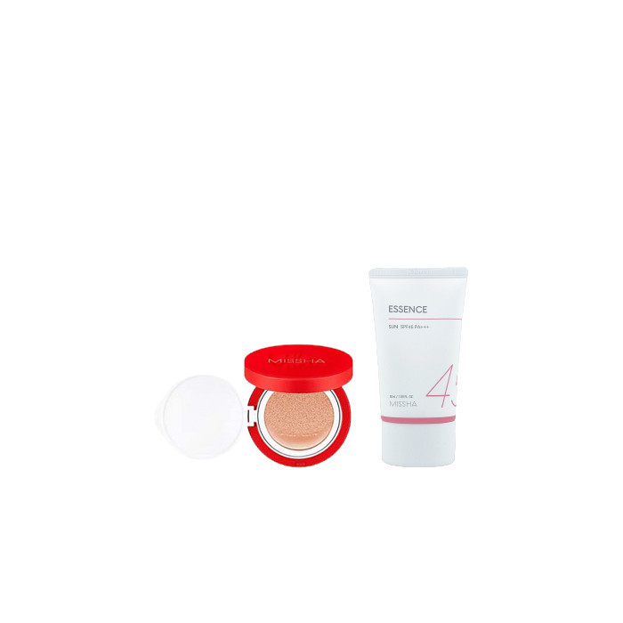 MISSHA - All Around Safe Block Essence Sun SPF45 PA+++ - 50ml X MISSHA - Velvet Finish Cushion SPF50+ PA+++ - 15g - 23 | Stylevana