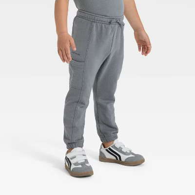 Toddler Boys' Washed French Terry Jogger Pants - Cat & Jack™ Gray 12M | Target