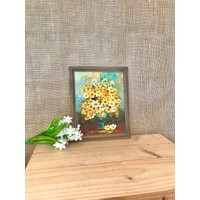 Original Signed Oil Painting Framed Flower in Vase Bouquet Mid Century Impressionist Impressionism K | Etsy (US)