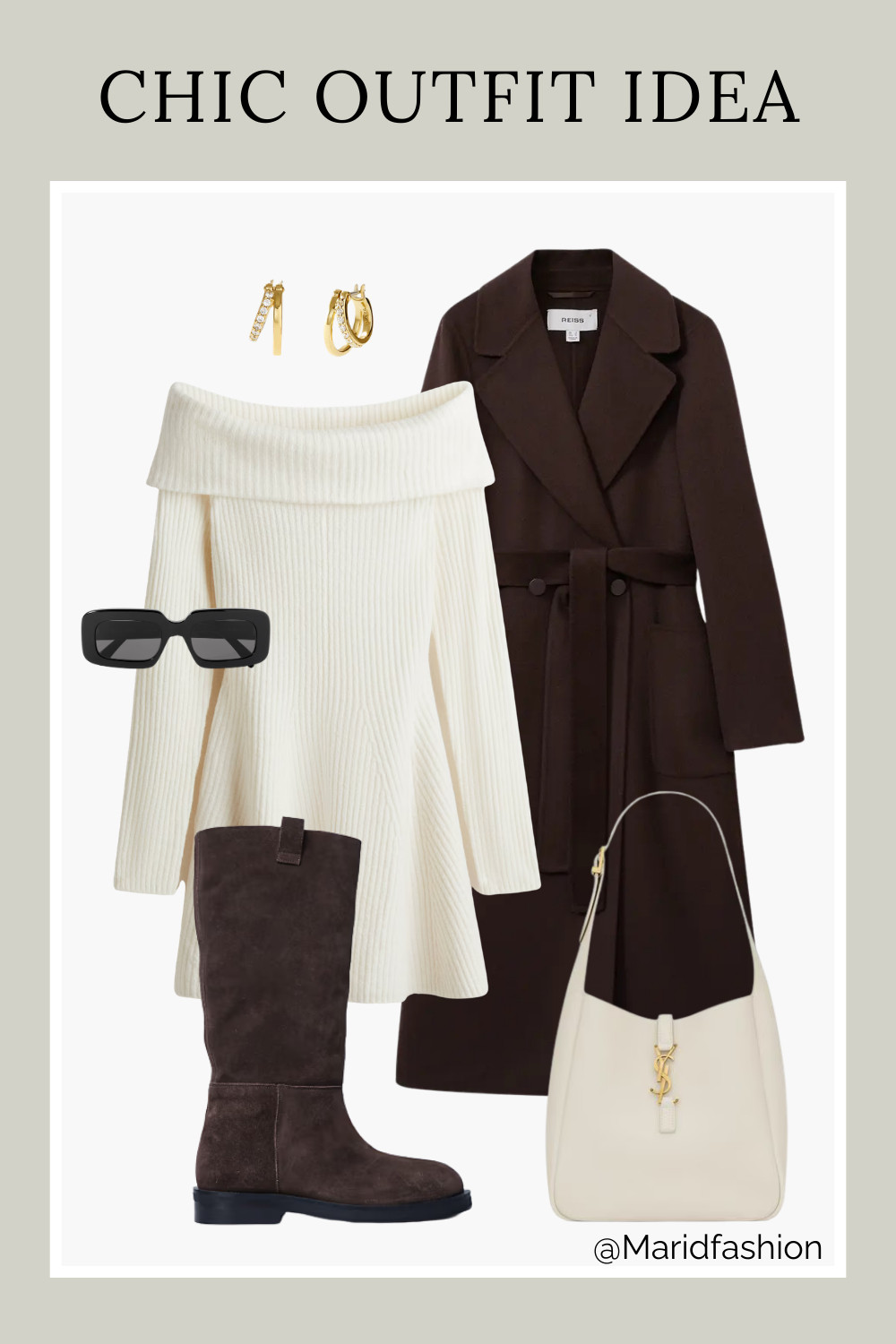 This rib-knit off-the-shoulder dress is the ultimate base for a sophisticated cold-weather look. Layered with a timeless tie-waist wool blend coat and finished with classic suede leather riding boots, it’s the perfect balance of cozy and chic. 
 Shop this entire chic outfit idea on my LTK! 
#LTKstyletip #WinterChic #QuietLuxury #OffTheShoulderDress #RidingBoots #WoolCoat #OOTN #ClassyStyle #WinterOutfitInspo #EffortlessElegance #MonochromeLook 

 #LTKootd #LTKSeasonal #LTKTravel