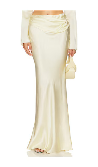 Enza Maxi Skirt in Butter Yellow | Revolve Clothing (Global)